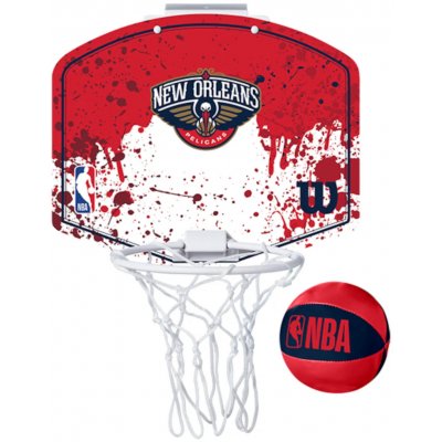 Mini basketbalová doska Wilson NBA Team New Orleans Pelicans Mini Hoop WTBA1302NOP