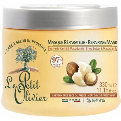 Le Petit Olivier Shea Butter vyživujúca maska pre suché vlasy 330 ml