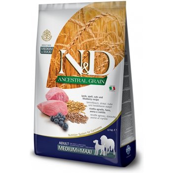 N&D LG Dog Adult Medium & Maxi Lamb & Blueberry 12 kg