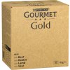 Jumbo balenie: Gourmet Gold 96 x 85 g - výdatná pena: hovädzie, králik, jahňacie, teľacie