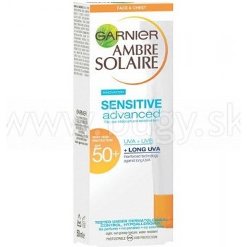 Garnier Ambre Solaire Sensitive Advanced Milk na tvár SPF50+ 50 ml