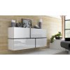 Příborník Cama GOYA 170/40/80 bílá/bílá lesk+černá