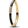 PANDORA prsten Černá glazura a kameny 50 163686C01-50