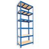 Kovový regál do domácnosti Biedrax 60 x 120 x 270 cm, modrý - 6 políc MDF