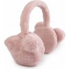 Kožušinové klapky na uši - púdrová