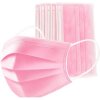 Detské ochranné rúška jednorazové 3-vrstvové z netkanej textílie - vyrobené v EÚ - RUŽOVÉ - 10 kusov