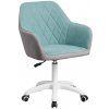 Tempo Kondela Kancelárske kreslo, látka mentol/sivá/biela, SANTY