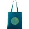 Mandala zelenožlutá - Taška bavlnená - 42 x 38 cm ( Petrolejová )