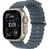 Apple Watch Ultra 3 GPS + Cellular 49mm Natural Titanium Case with Anchor Blue Ocean Band, MEWH4QC/A