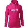 Karate postavy - Mikina dámská Cape s kapucí - M ( Purpurová )