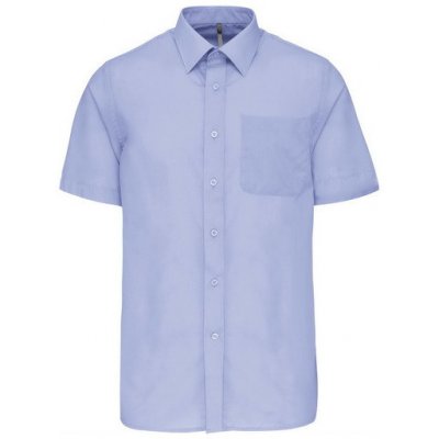 Kariban pánská košile krátký rukáv jasně nebesky modrá 1TE-K551