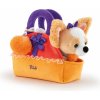 TRUDI PETS - Módna taška s maznáčikom, oranžovo žltá s volánikom, 0m+