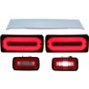 KITT Full LED Taillights Light Bar RED Dynamic Sequential Turning Lights with Fog Lamp and Roof Spoiler suitable for MERCEDES Benz G-class W463 (1989-2015)