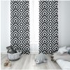Hotový záves na krúžkoch 140x250 cm čiernobiely, romby 140x250 cm Viacfarebná