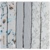 KikkaBoo Plienky mušelínové 30x30 Dreamy Fields Grey 6ks