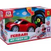 BB Junior RC - Ferrari 458 Italia so svetlami a zvukmi, diaľkový ovládač volant, červená, 27MHz