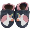 Papuče Dreptulki papučky KOŽA jednorožec VEĽ.22