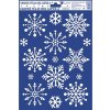 Vianočná okenná fólia vločky 27x20cm, 1ks