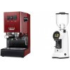 Gaggia New Classic EVO BC, red + Eureka Helios 75, white