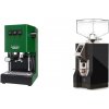 Gaggia New Classic E24 BC, green + Eureka Mignon Specialita, CR black
