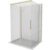 Mexen Rox-3S 3-stenná posuvná sprchová kabína 150 x 110 cm, transparentná, zlatá kartáčovaná - 8C2-150-110-55-00-3S