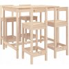 VidaXL 5-dielna barová súprava do záhrady, masívne borovicové drevo
