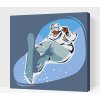 Vymalujsisam.sk Maľovanie podľa čísiel - Snowboardista Veľkosť: 30x30cm, Rám: Na plastovej doske