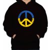 Fajntričko UA Mikina - PEACE Ukrajina (Podpora Ukrajine), Farba čierna, Strih/ Variant Pánsky/UNISEX