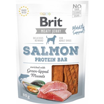 Brit Jerky Snack - Salmon Protein Bar 80g