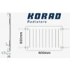 Korad Radiators 10K 900 x 600 mm 1049060013