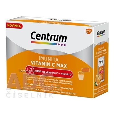 Centrum IMUNITA VITAMIN C MAX vrecká, pomarančová príchuť 14x7,1 g (99 g)