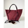 Laura Biaggi Bordová kožená kabelka do ruky DX-TS-116-01-bordo