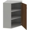 Policová skriňa Strong P, 80x115,2x40 cm, orech/sivá