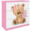 Kocot kids Komoda Babydreams 80 cm medveď s kvetmi ružová