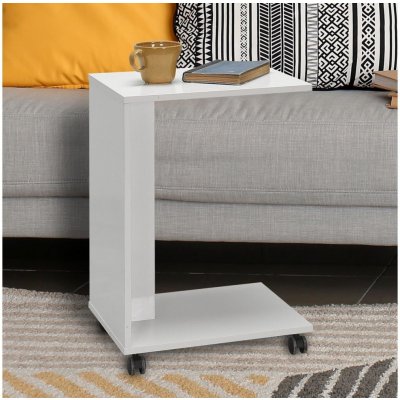 Adore Furniture | Odkladací stolík 65x35 cm biela | AD0139