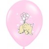 PartyDeco Balónik pastelový ružový Sloník 2 ks