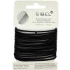 Tenké gumičky do vlasov Sibel - 50 mm, 16 ks, čierné (4441416)