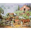 Zuty – Maľovanie Podľa Čísel – Kone Pri Zničenej Ohrade (D. Rusty Rust), 40 × 50 cm, Plátno 8596530171089