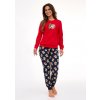 Vianočné dámske pyžamo Cornette 671/422 Teddy červená L