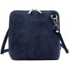 Malá kožená tmavomodrá celozipsová crossbody kabelka L2813-15
