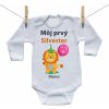 Boodyy Body s dlhým rukávom Môj prvý Silvester s levíkom a menom dieťatka 92 (18-24 mesiacov)