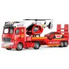 Wiky Vehicles hasiči ťahač a helikoptéra s efektmi set 55 cm
