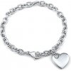Silvego Dámsky moderný náramok srdce z chirurgickej ocele 6 mm x 20 cm KMMB28204