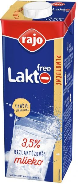 Rajo Lakto Free Bezlaktózové plnotučné mlieko 3,5% 1 l od 2,64 € -  Heureka.sk