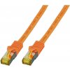 S/FTP (PiMF) Patchkábel LSOH 7.5m, cat.7, oranžový, Cu