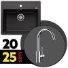 BLANCO SET 07-B 25 LEGRA 6 antracit + MIDA chróm