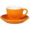 Biebri šálka s podšálkou, 65ml, set 4 ks, svetlooranžová