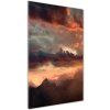 Vertikálny foto obraz sklenený Západ slnka hory 50x100 cm