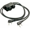 EARMOR EARMOR M56 DUALCOMM PTT spínač, konektor Kenwood / Baofeng 2-pin