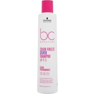 Schwarzkopf Professional BC Bonacure Color Freeze pH 4.5 Shampoo Silver neutralizační šampon pro šedé a zesvětlené vlasy 250 ml